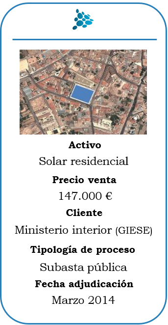Subasta solar residencial en Pozuelo de Calatrava